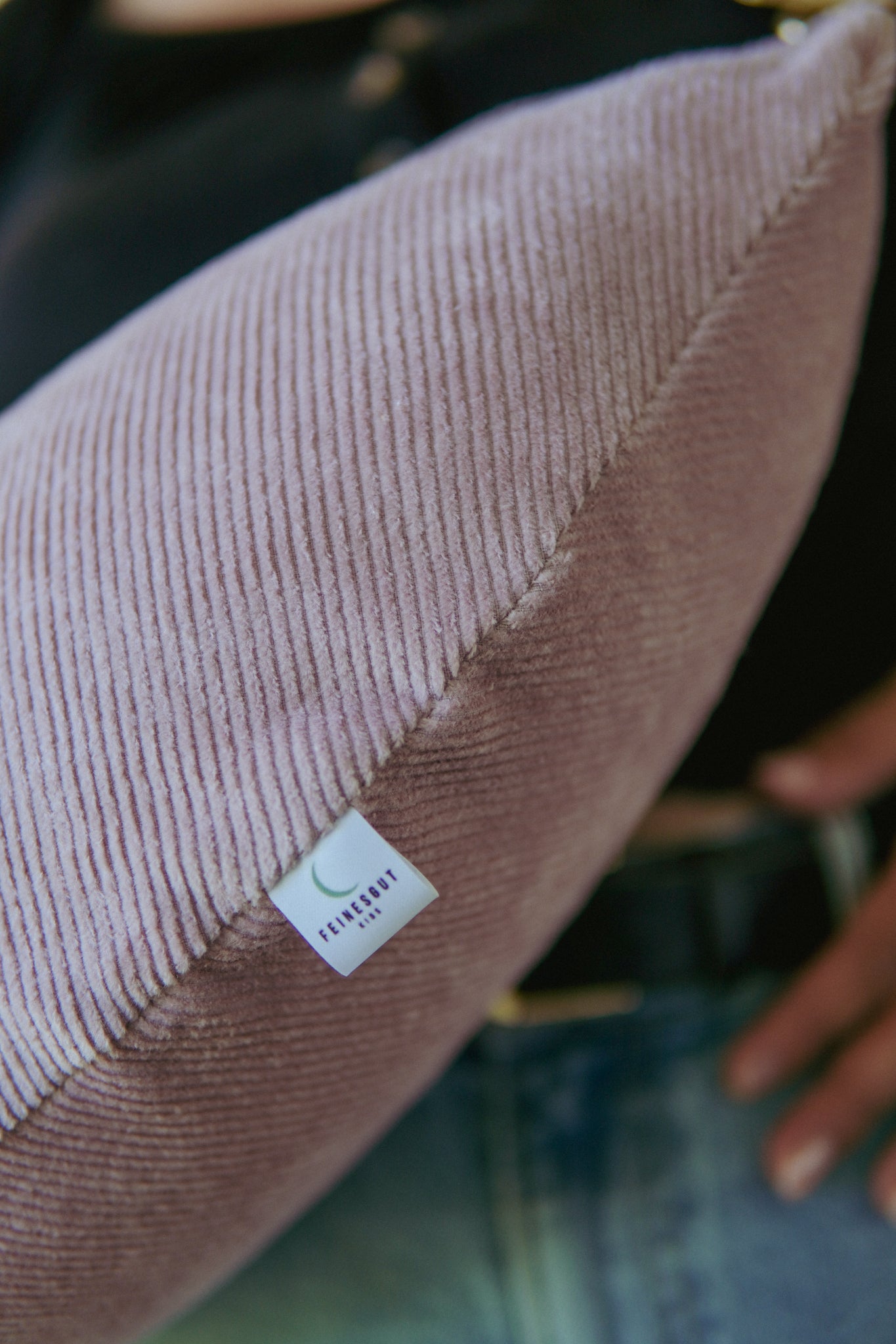 Stillkissenhülle - Cord Rosy Blush