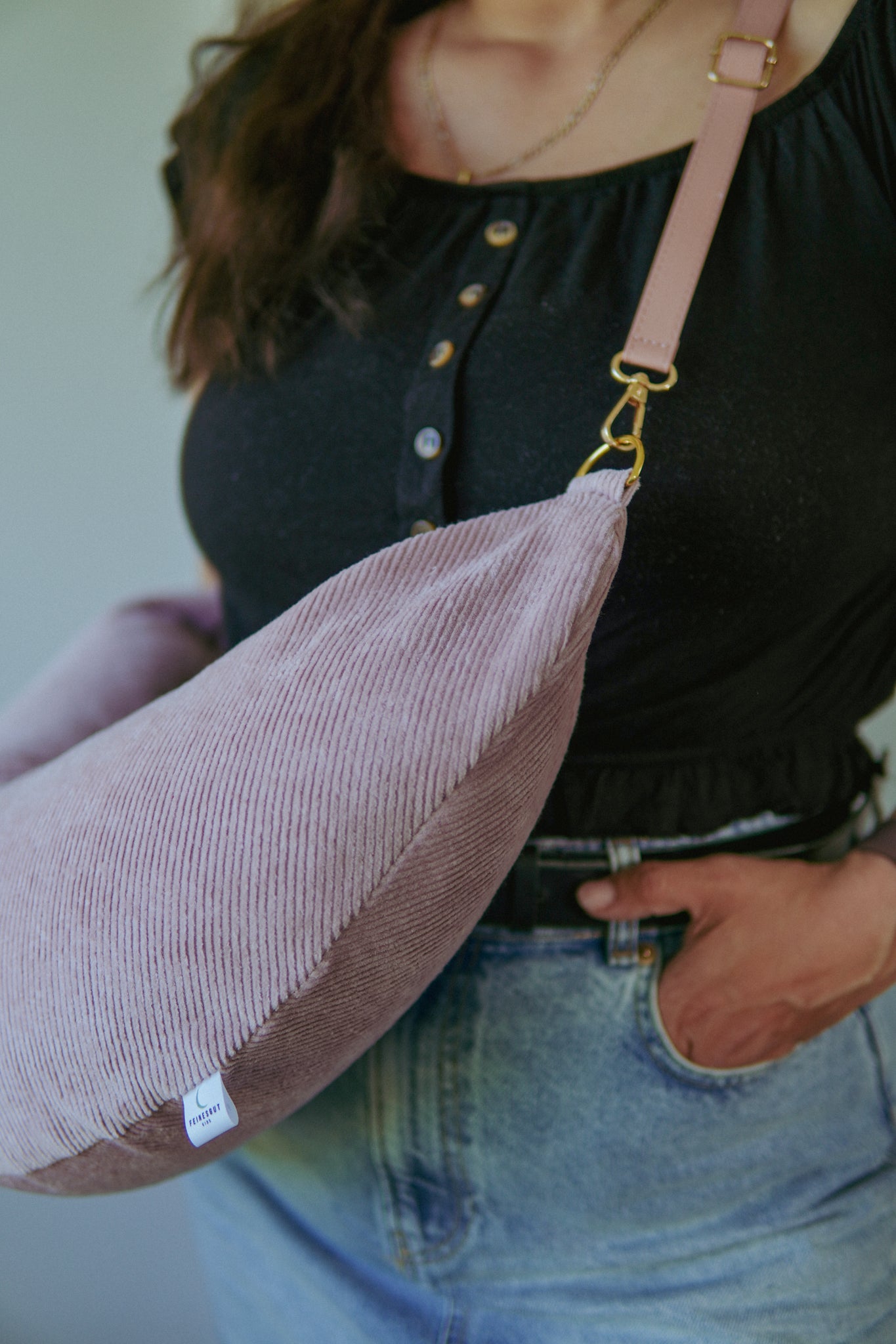 Stillkissenhülle - Cord Rosy Blush