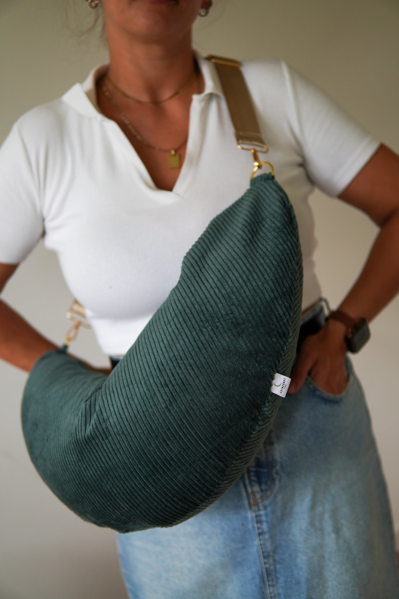 Stillkissen To Go – Cord Deep Pine