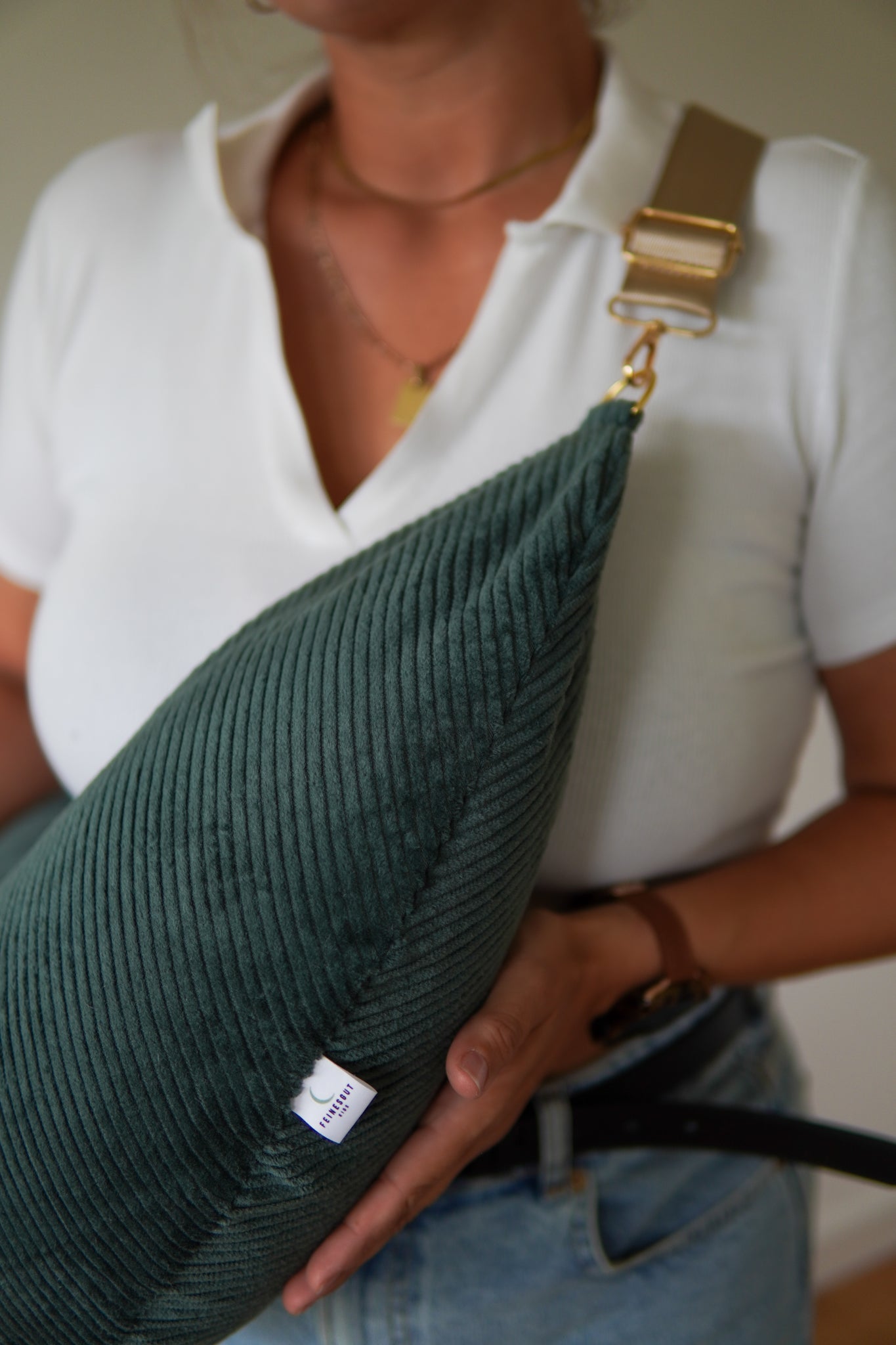 Stillkissen To Go – Cord Deep Pine