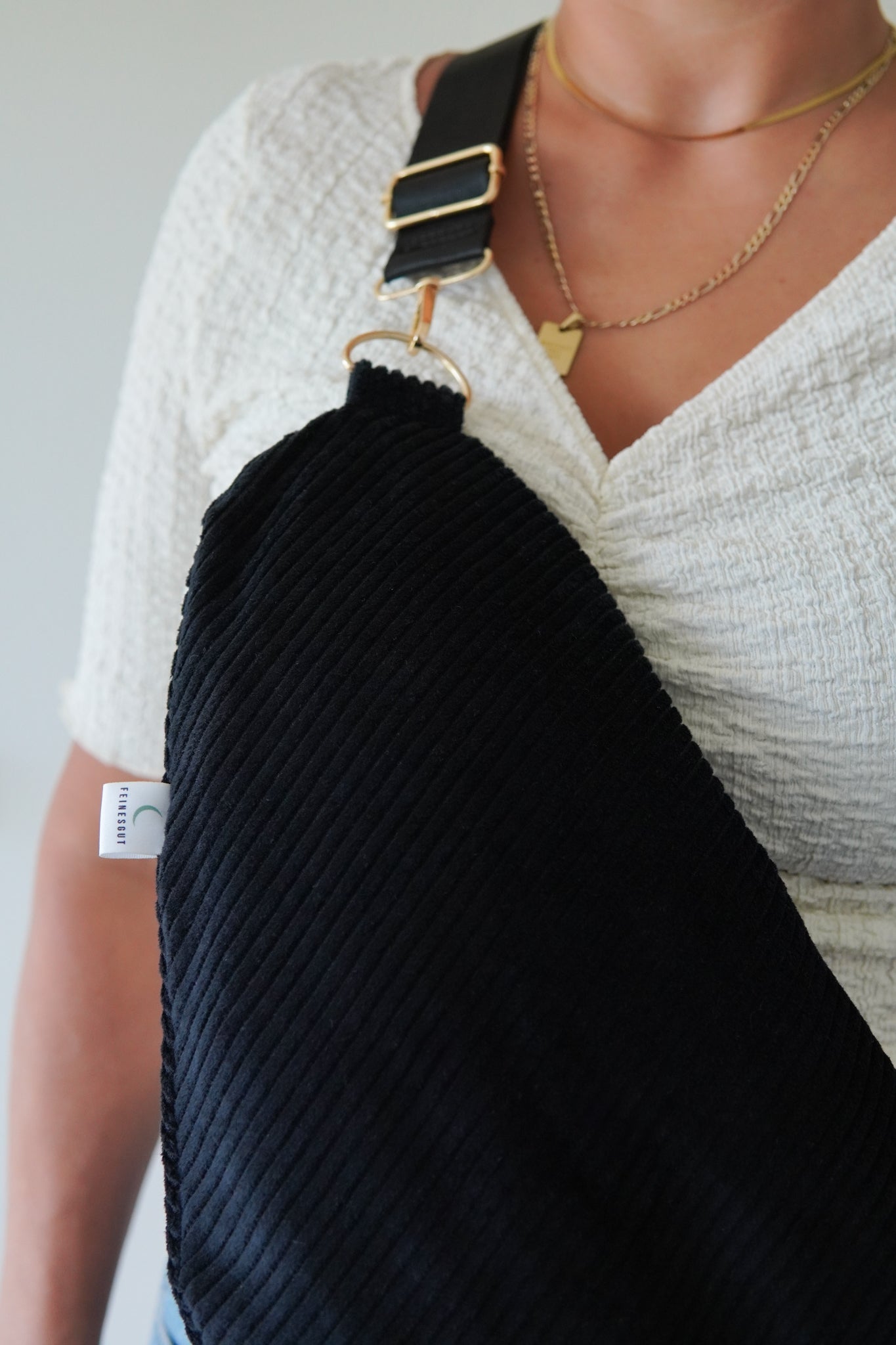Stillkissen To Go – Cord Black Noir