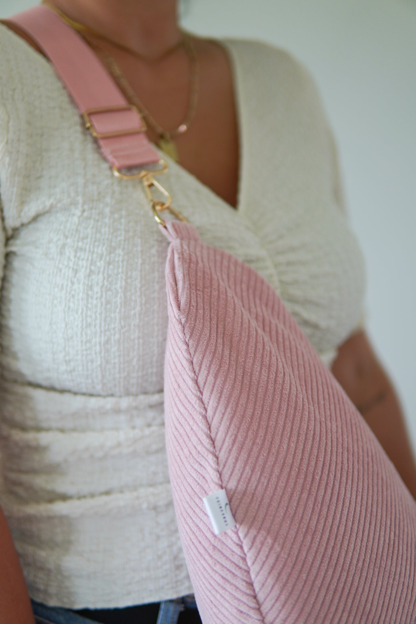 Stillkissen To Go – Cord Rosy Blush