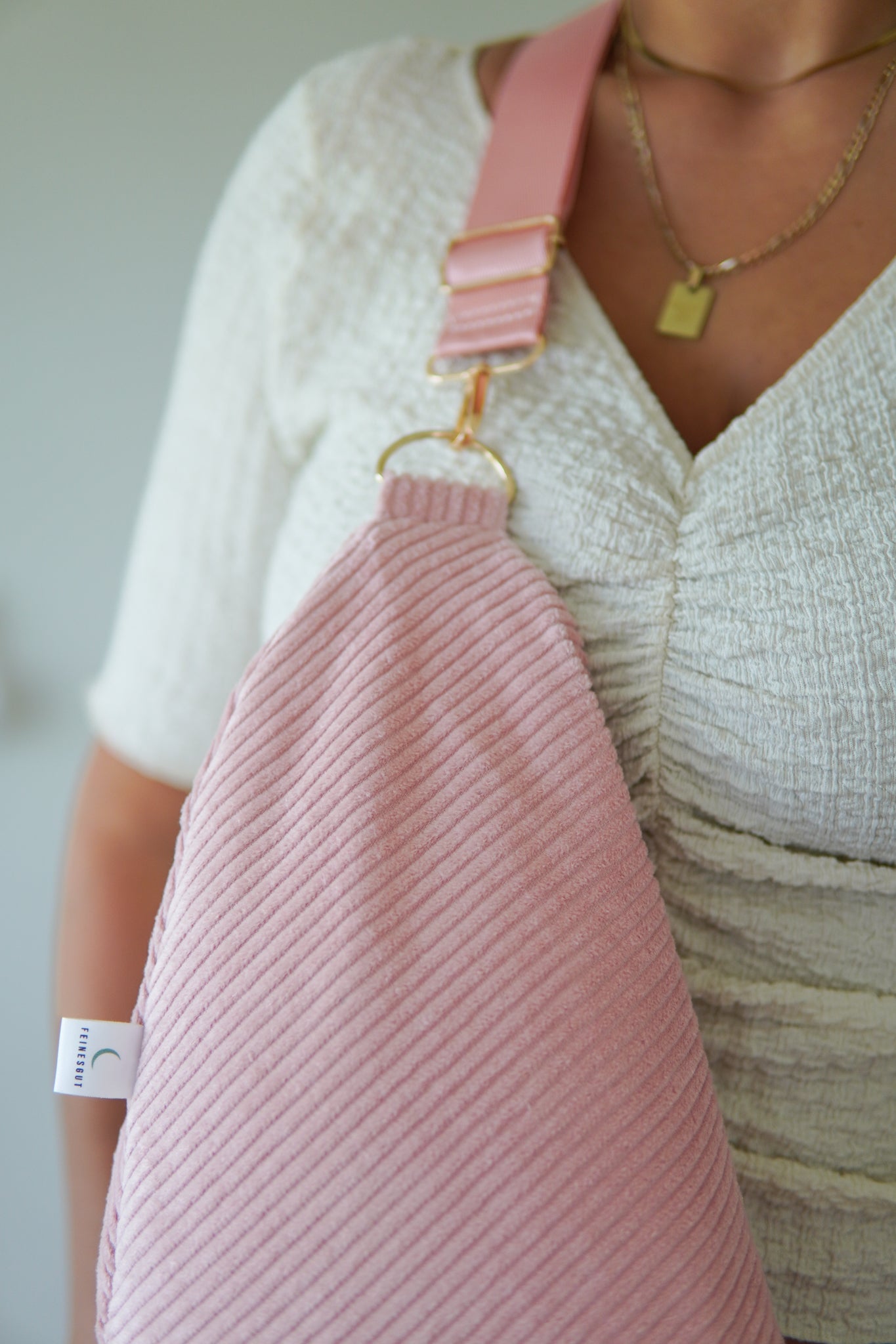 Stillkissen To Go – Cord Rosy Blush