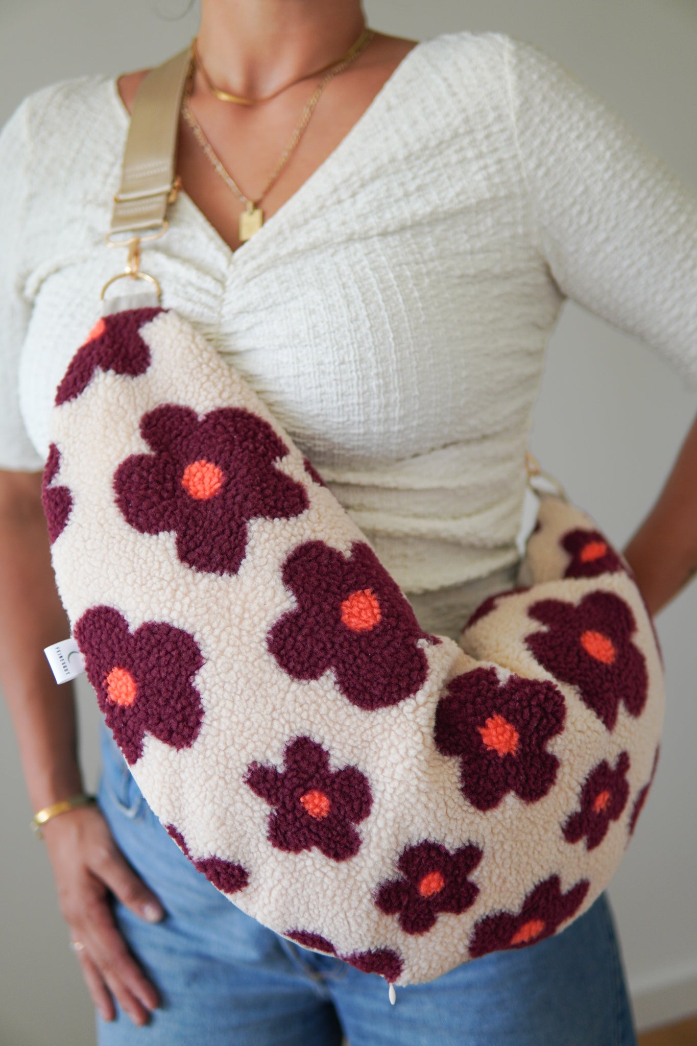 Stillkissen To Go – Floral Teddy