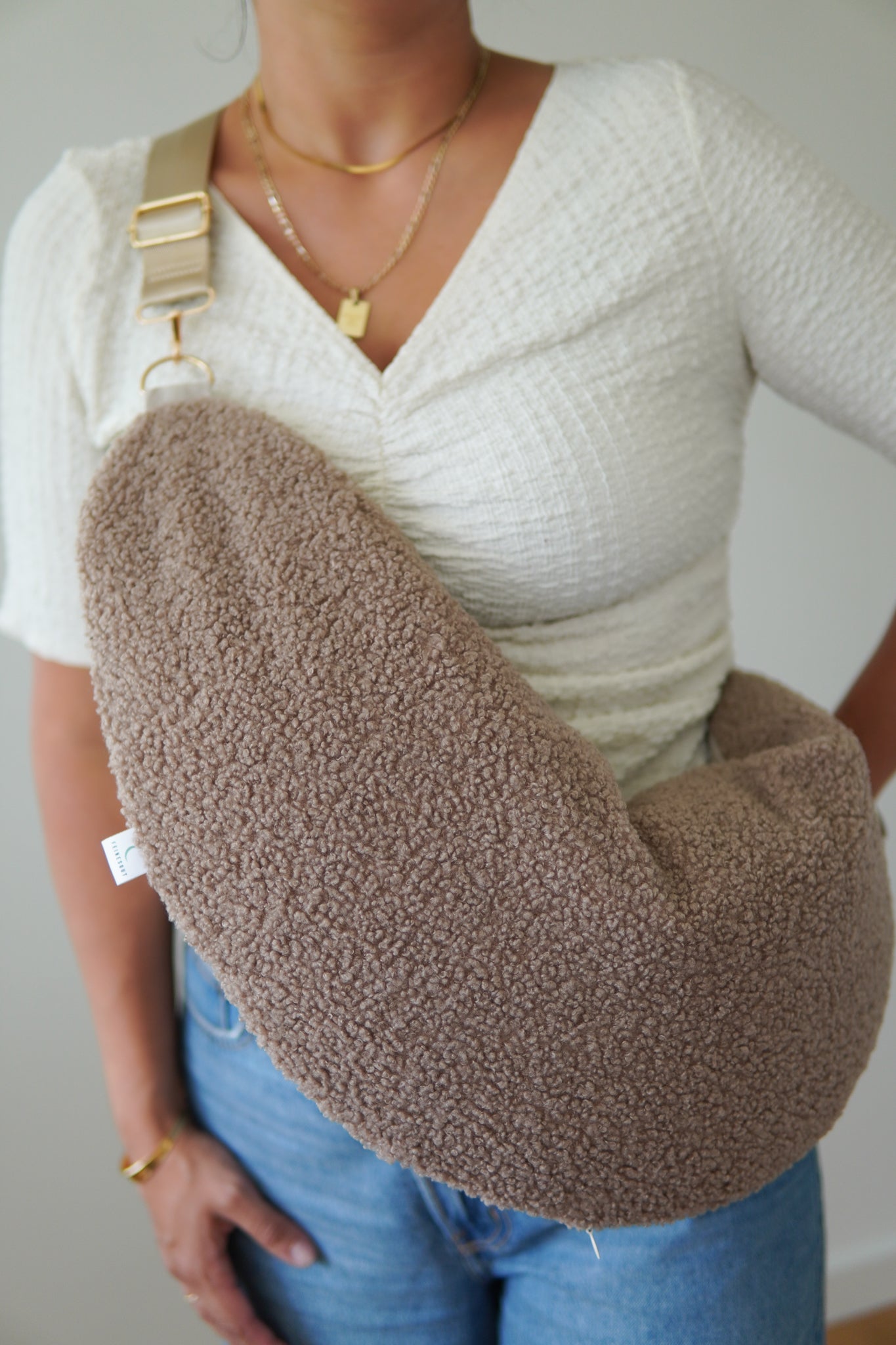Stillkissen To Go – Taupe Teddy